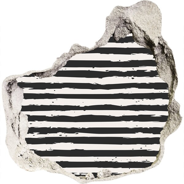 Fototapeta díra na zeď Zničená zeď s pruhy