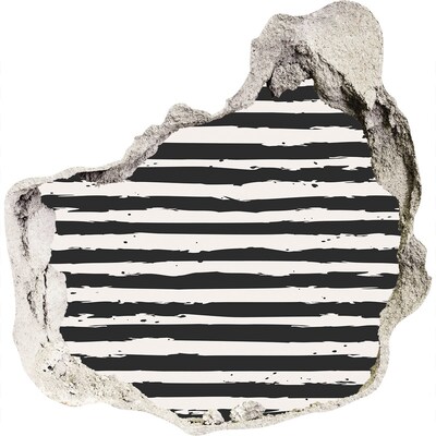 Fototapeta díra na zeď Zničená zeď s pruhy