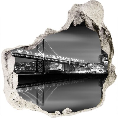 Samolepící díra na stěnu Most Golden Gate v noci