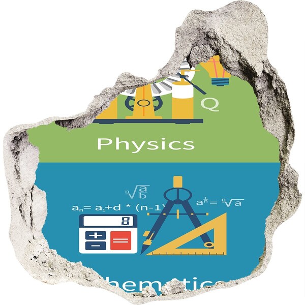 Díra 3D fototapeta nálepka Věda v akci