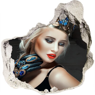 Nálepka 3D díra na zeď Princezna v troskách