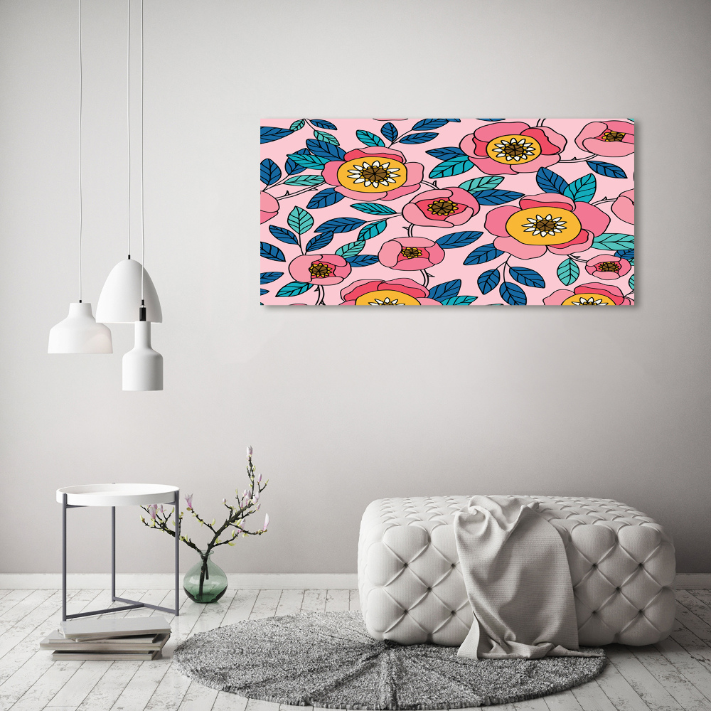 Foto obraz akrylový do obýváku Růžové květiny