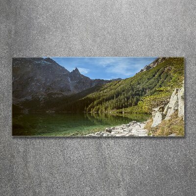 Moderní obraz fotografie na akrylu Mořské oko Tatry