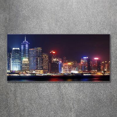 Foto obraz akrylový Noční Hongkong