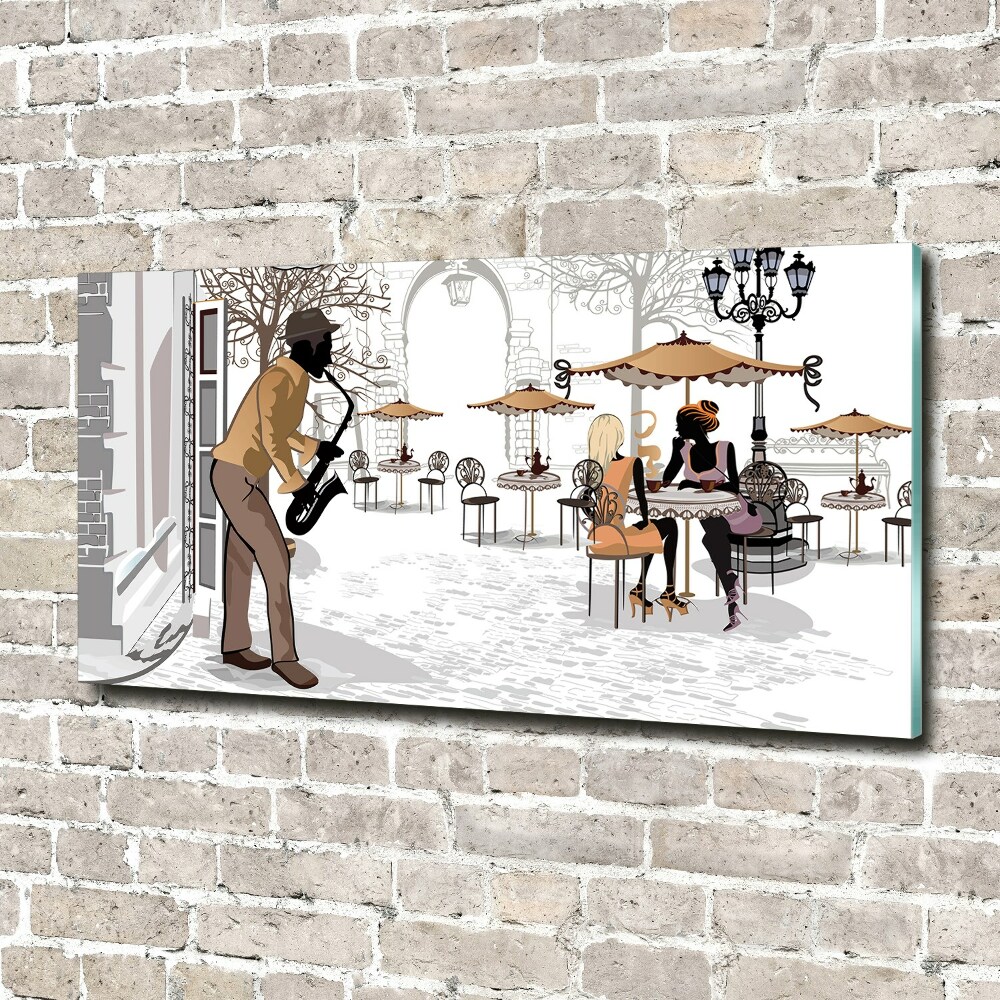 Foto obraz akrylový na stěnu Pouliční hudebník