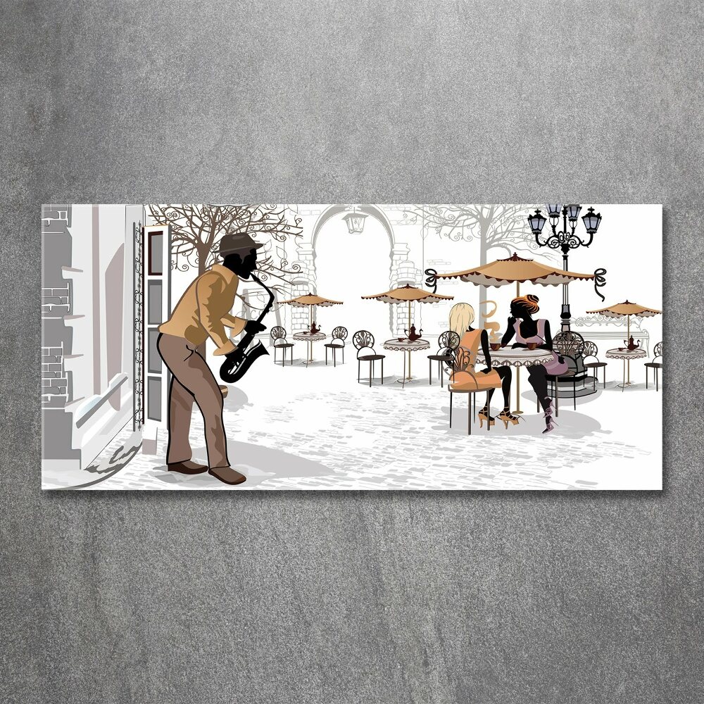 Foto obraz akrylový na stěnu Pouliční hudebník