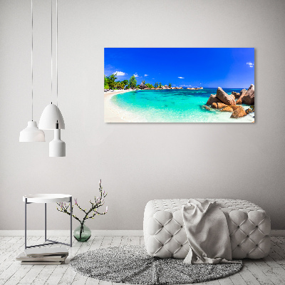 Foto obraz akrylový do obýváku Pláž Seychely
