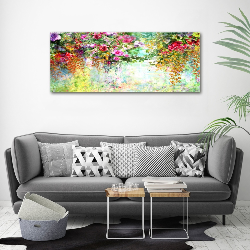 Foto obraz akrylový na stěnu Barevné květiny