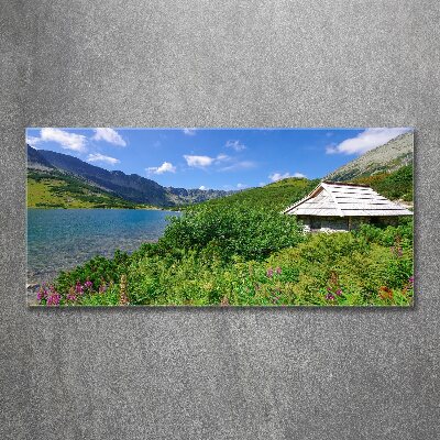 Foto obraz akryl do obýváku Domek v Tatrách