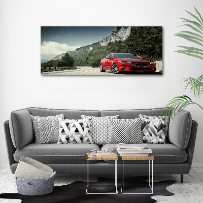 Foto obraz akrylový do obýváku Auto v horách