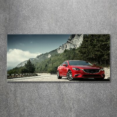 Foto obraz akrylový do obýváku Auto v horách