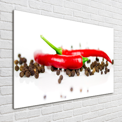 Foto obraz akrylový Chilli a pepř