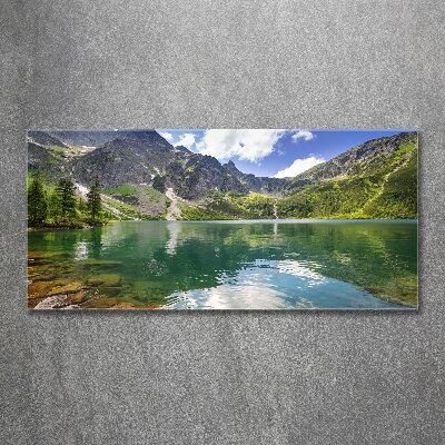 Foto obraz akrylové sklo Mořské oko Tatry