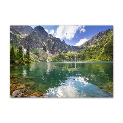 Foto obraz akrylové sklo Mořské oko Tatry