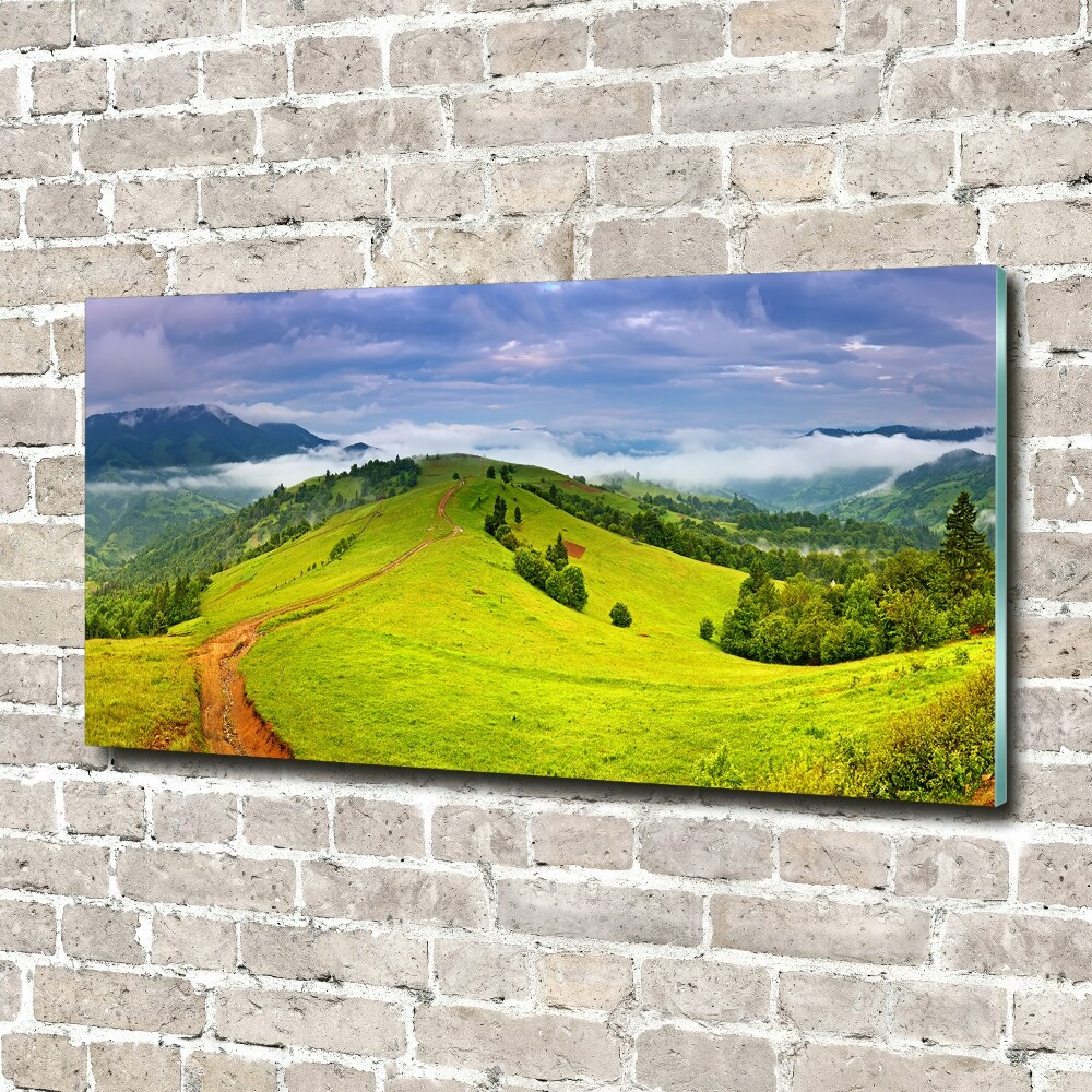 Foto obraz akrylový na stěnu Zelené pahorky