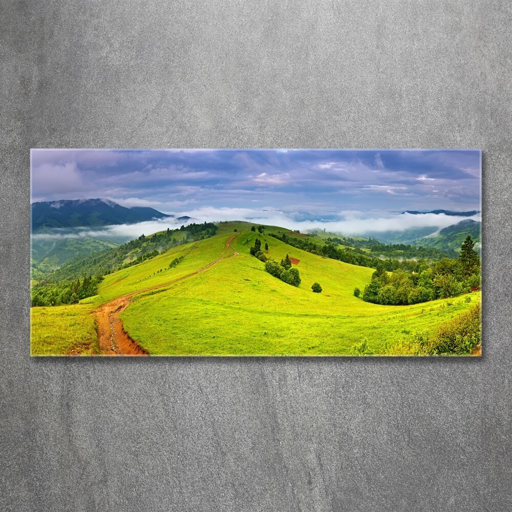 Foto obraz akrylový na stěnu Zelené pahorky