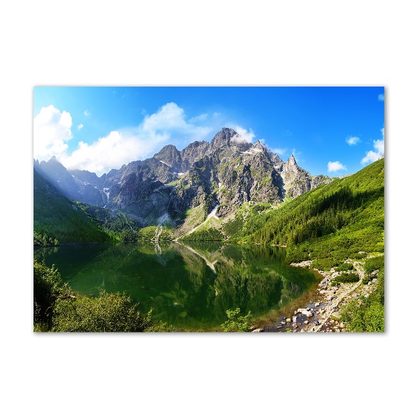 Foto obraz akryl do obýváku Mořské oko Tatry