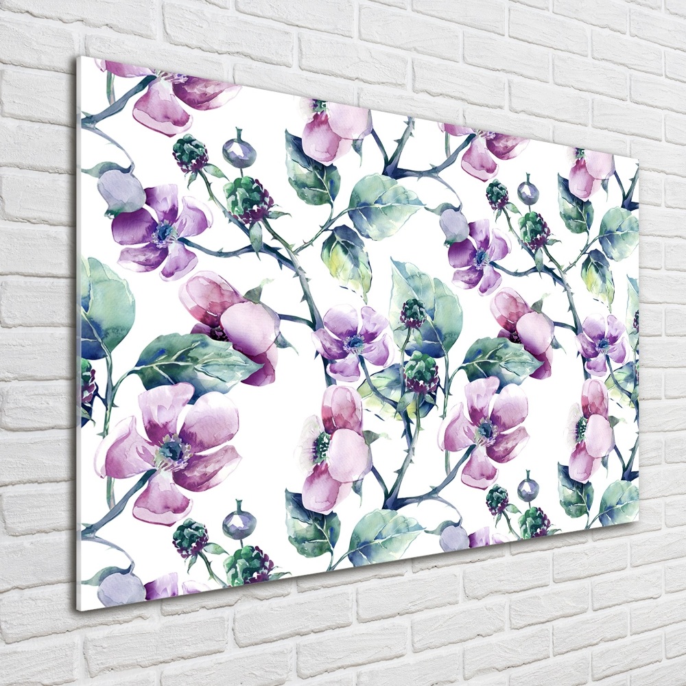 Foto obraz akrylový na stěnu Květiny ostružiny