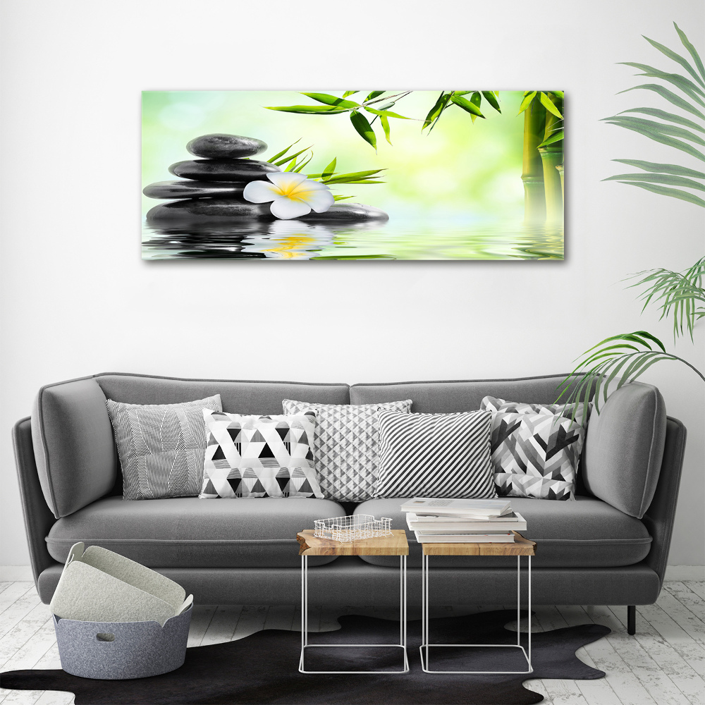 Foto obraz akrylový na stěnu Orchidej a bambus
