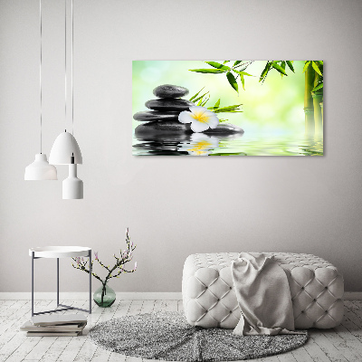 Foto obraz akrylový na stěnu Orchidej a bambus