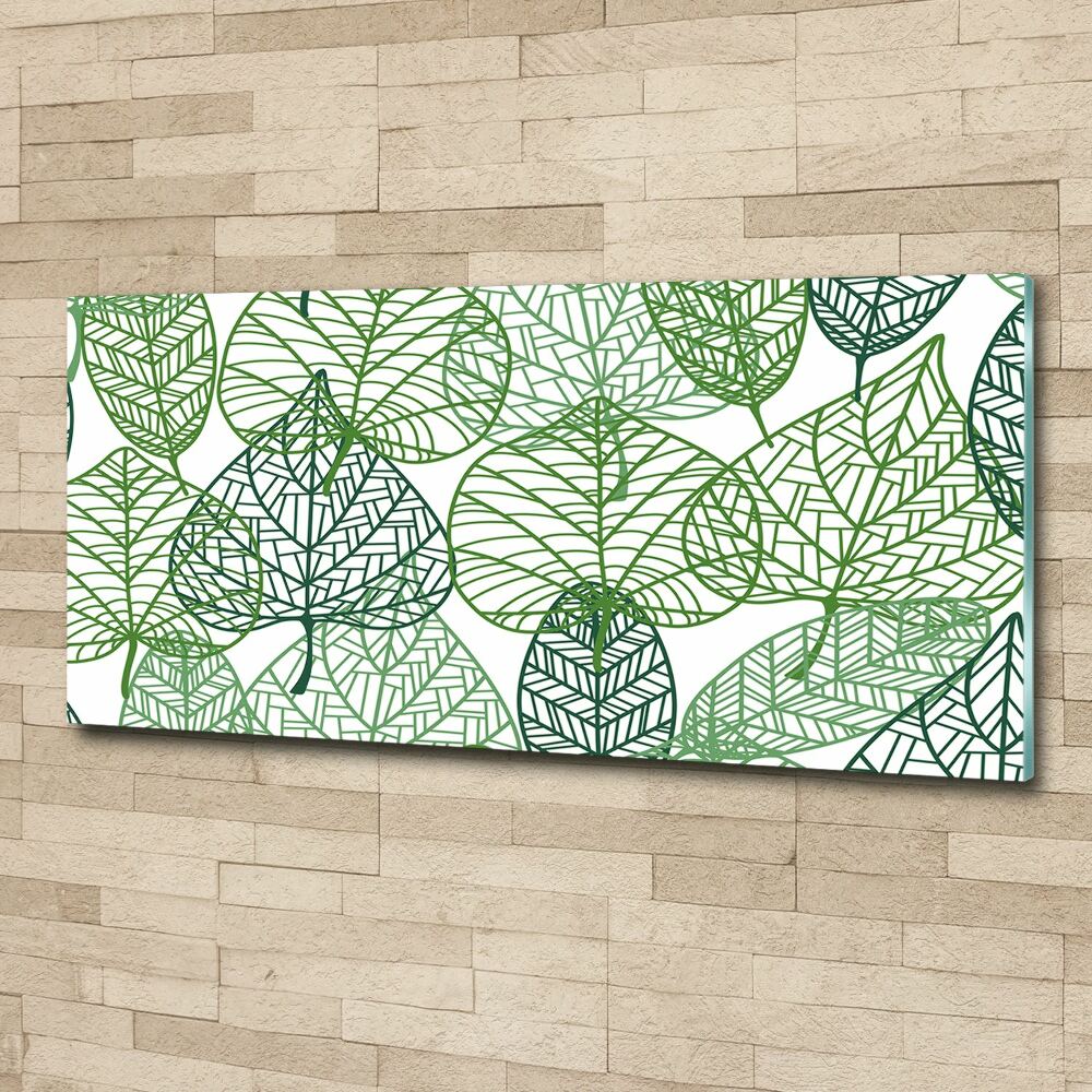 Foto obraz akrylový na stěnu Zelené listí vzor
