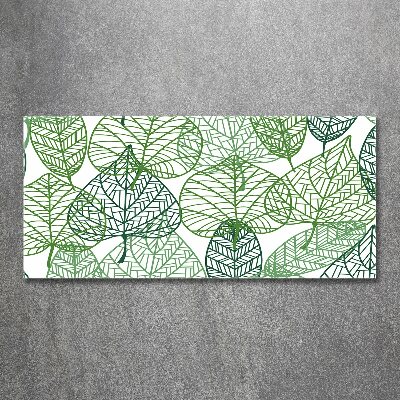 Foto obraz akrylový na stěnu Zelené listí vzor