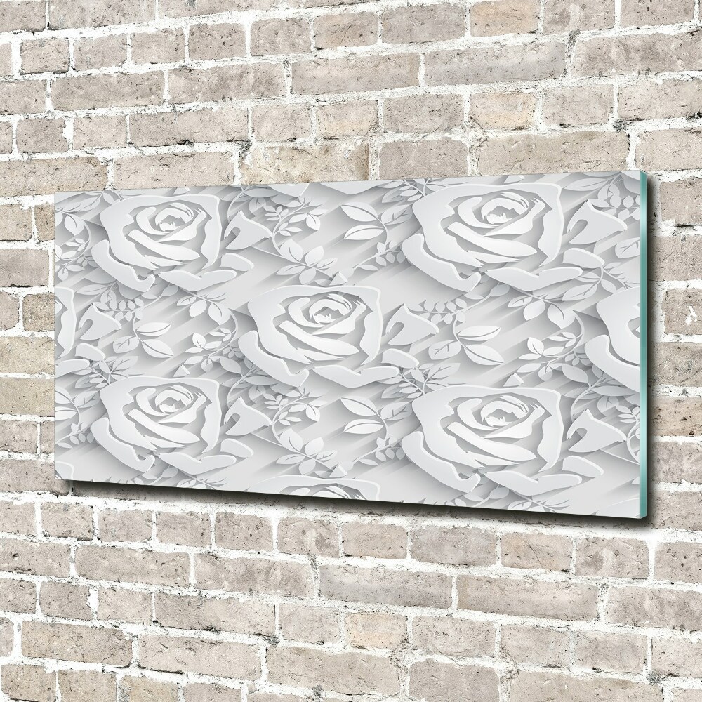 Foto obraz akrylové sklo Růže vzor
