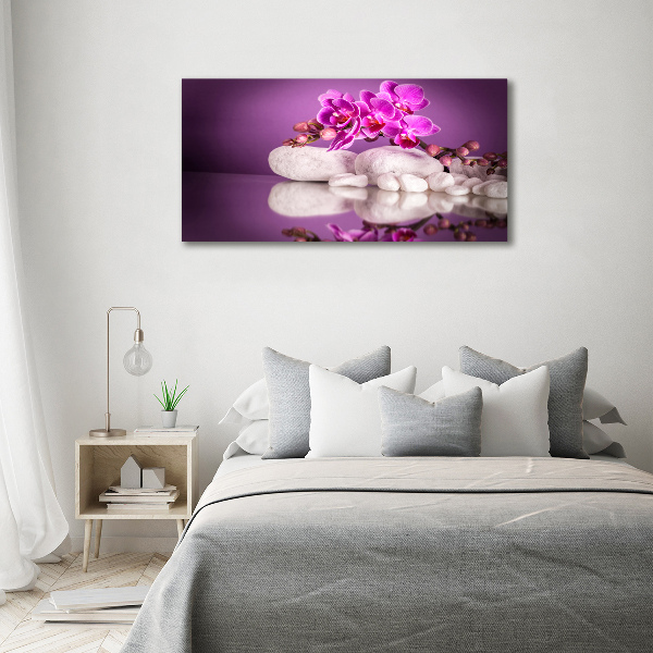 Moderní obraz fotografie na akrylu Růžová orchidej