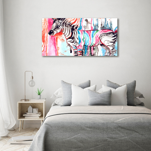 Foto obraz akrylový Barevná zebra