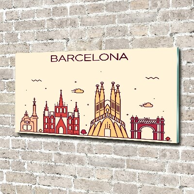 Foto obraz akrylové sklo Nápis Barcelona