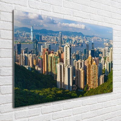 Foto obraz akrylové sklo Hongkong panorama