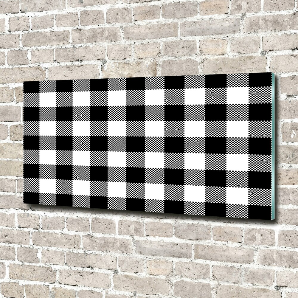 Foto obraz akrylový Černobílá mříž