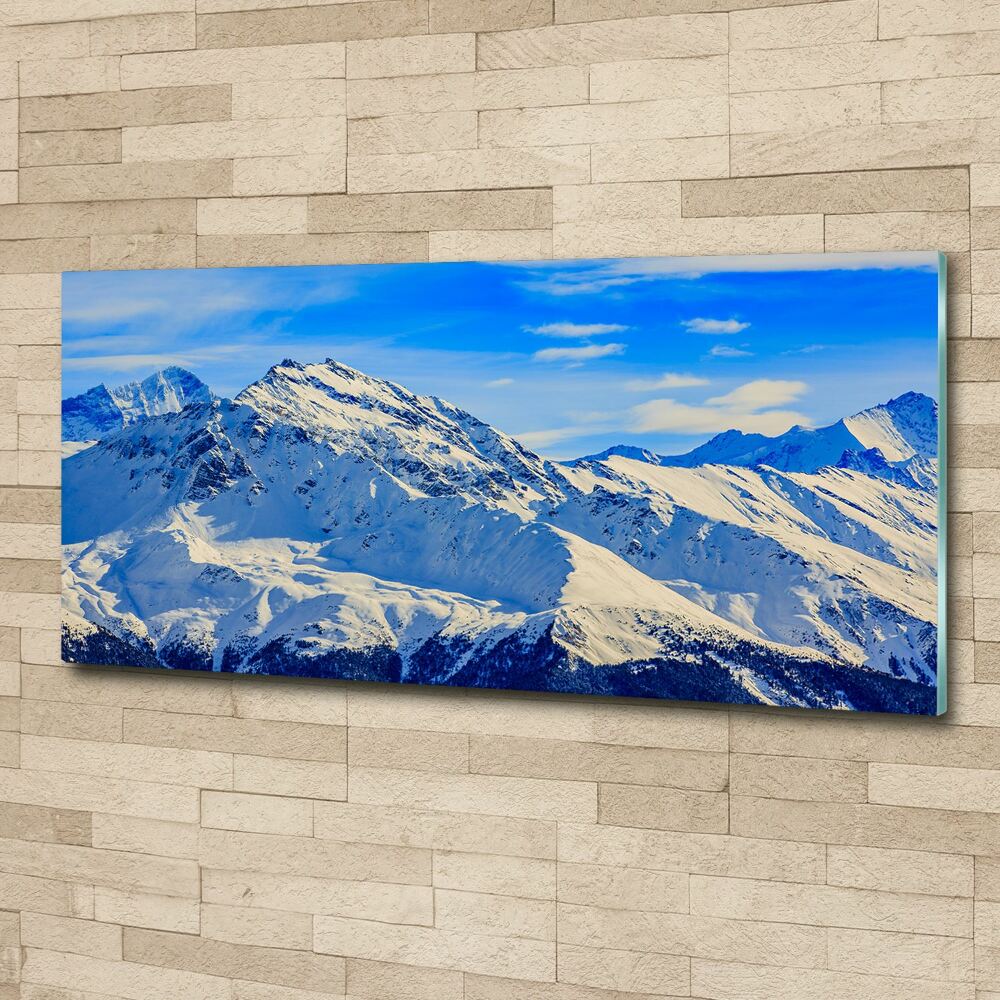 Moderní obraz fotografie na akrylu Alpy zima