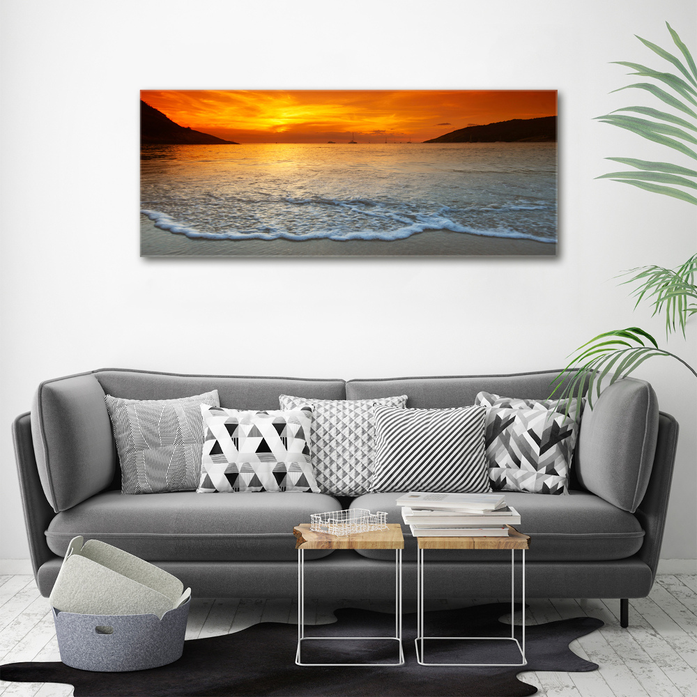 Foto obraz akrylové sklo Západ slunce moře