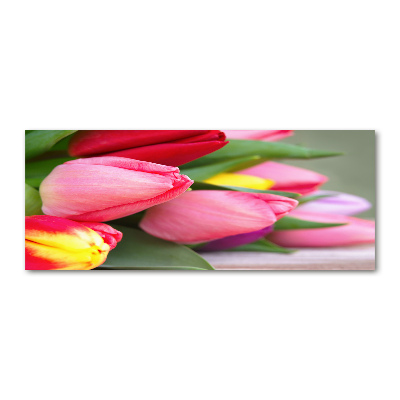 Foto obraz akrylový Barevné tulipány