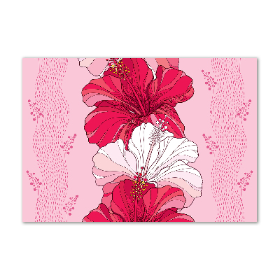 Foto obraz akryl do obýváku Havajské květiny