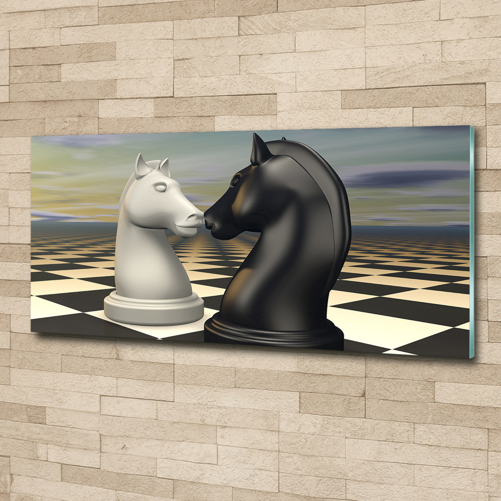 Foto obraz akrylové sklo Šachy koně