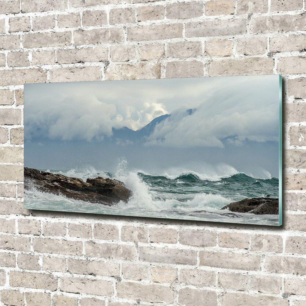 Foto obraz akrylový Rozbouřené moře