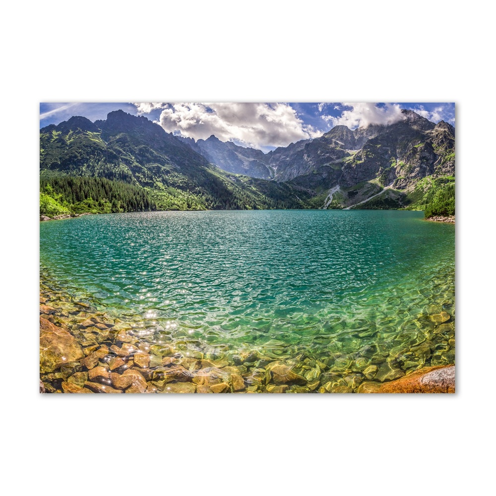 Foto obraz akrylové sklo Jezero v horách