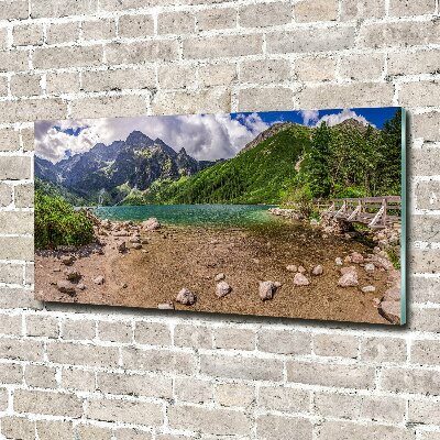 Foto obraz akryl do obýváku Jezero v horách