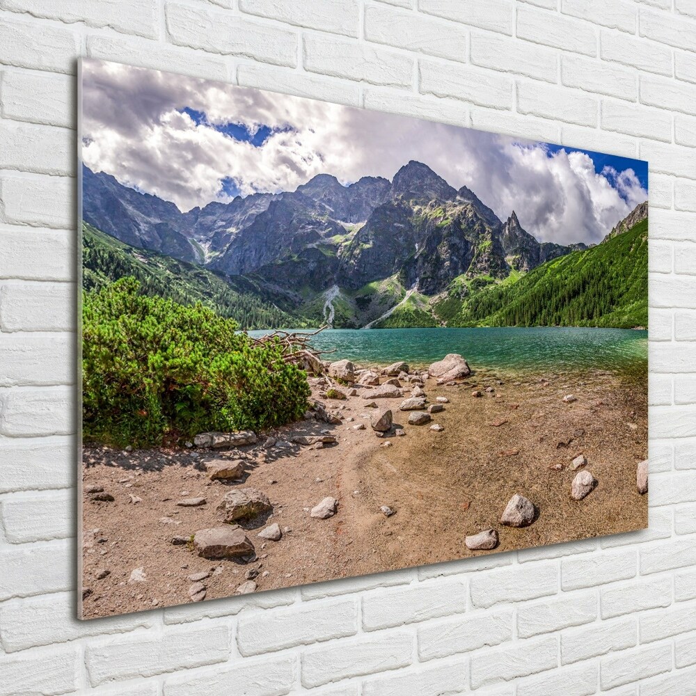 Foto obraz akryl do obýváku Jezero v horách
