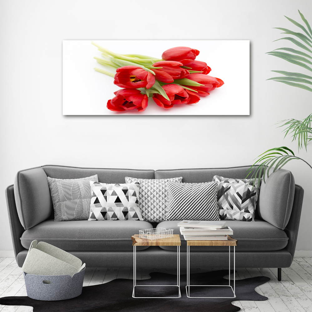 Moderní akrylový fotoobraz Červené tulipány