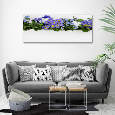 Foto obraz akrylový na stěnu Modré květiny