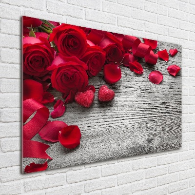 Foto obraz akryl svislý do obýváku Červené růže