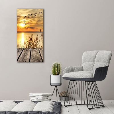 Foto obraz akrylový do obýváku vertikální Západ slunce