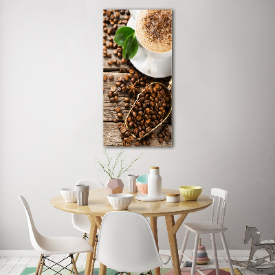 Moderní obraz fotografie na akrylu vertikální Káva