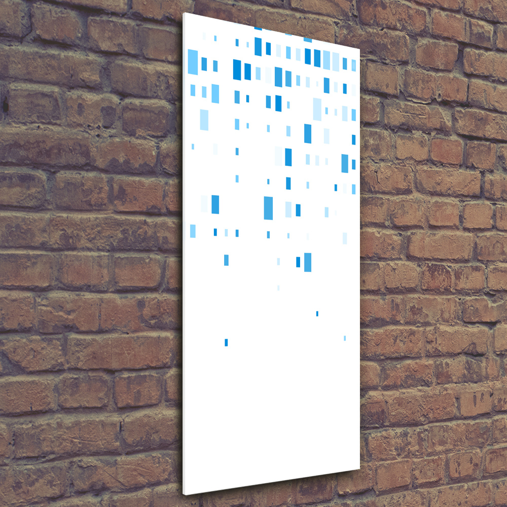 Foto obraz akrylový vertikální Modré čtverce