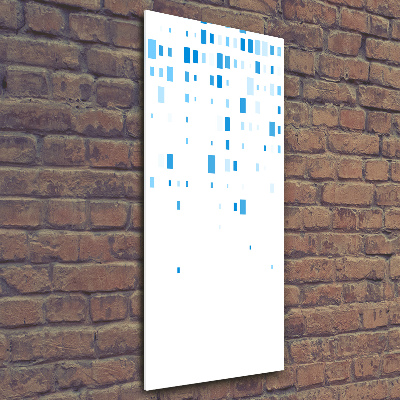 Foto obraz akrylový vertikální Modré čtverce
