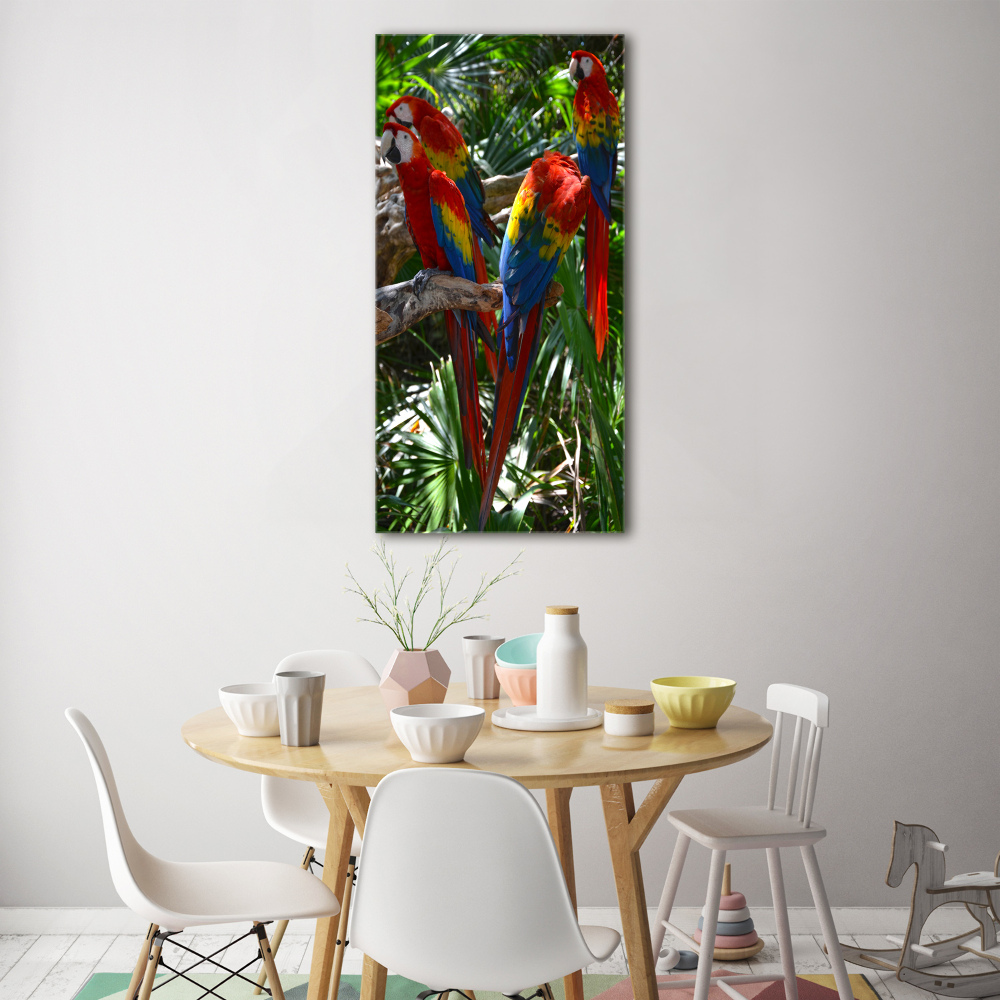 Foto obraz akrylový na stěnu vertikální Papoušci Ara