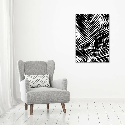 Moderní akrylový fotoobraz vertikální Listí palmy